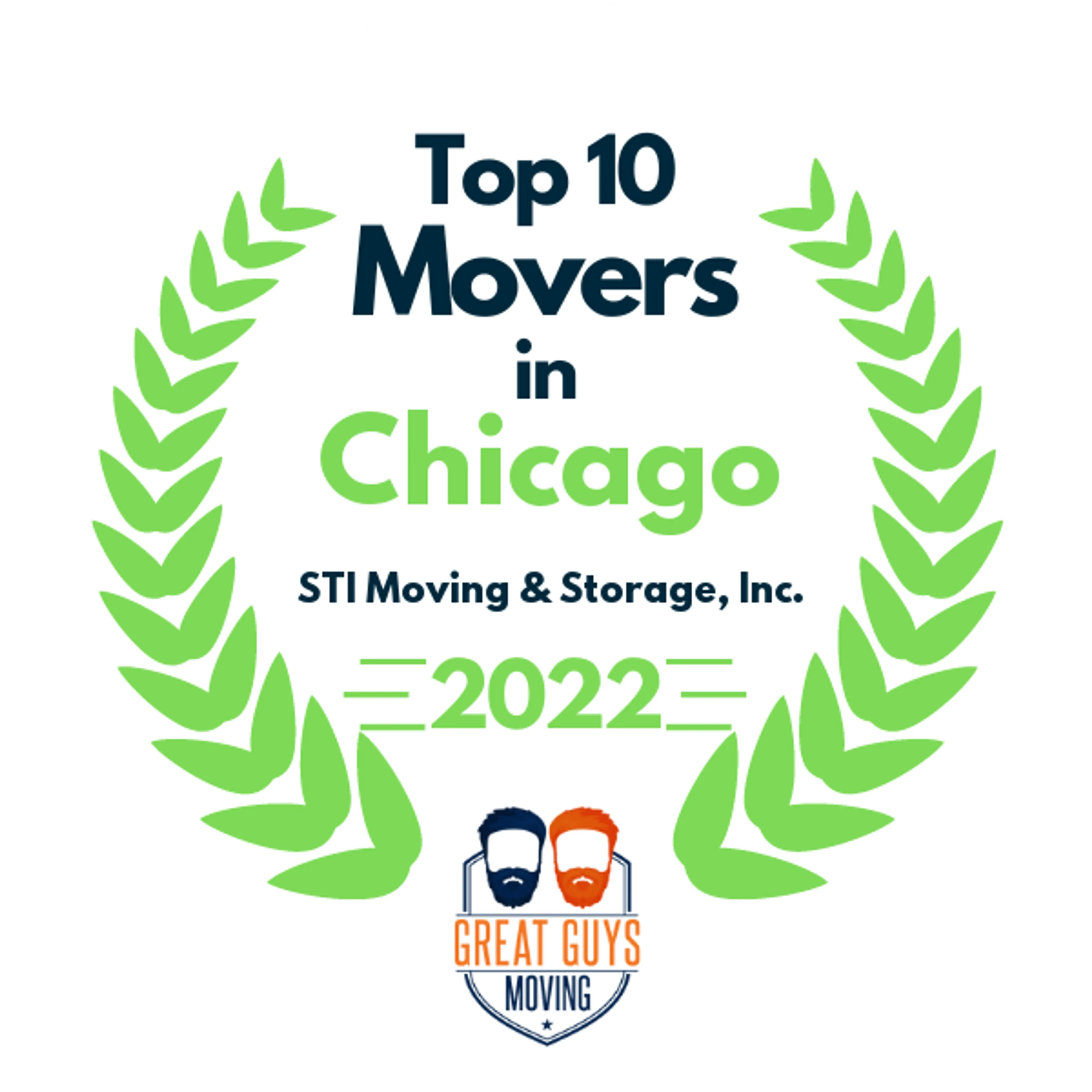 Top 10 Movers in Chicago, IL 2022 award