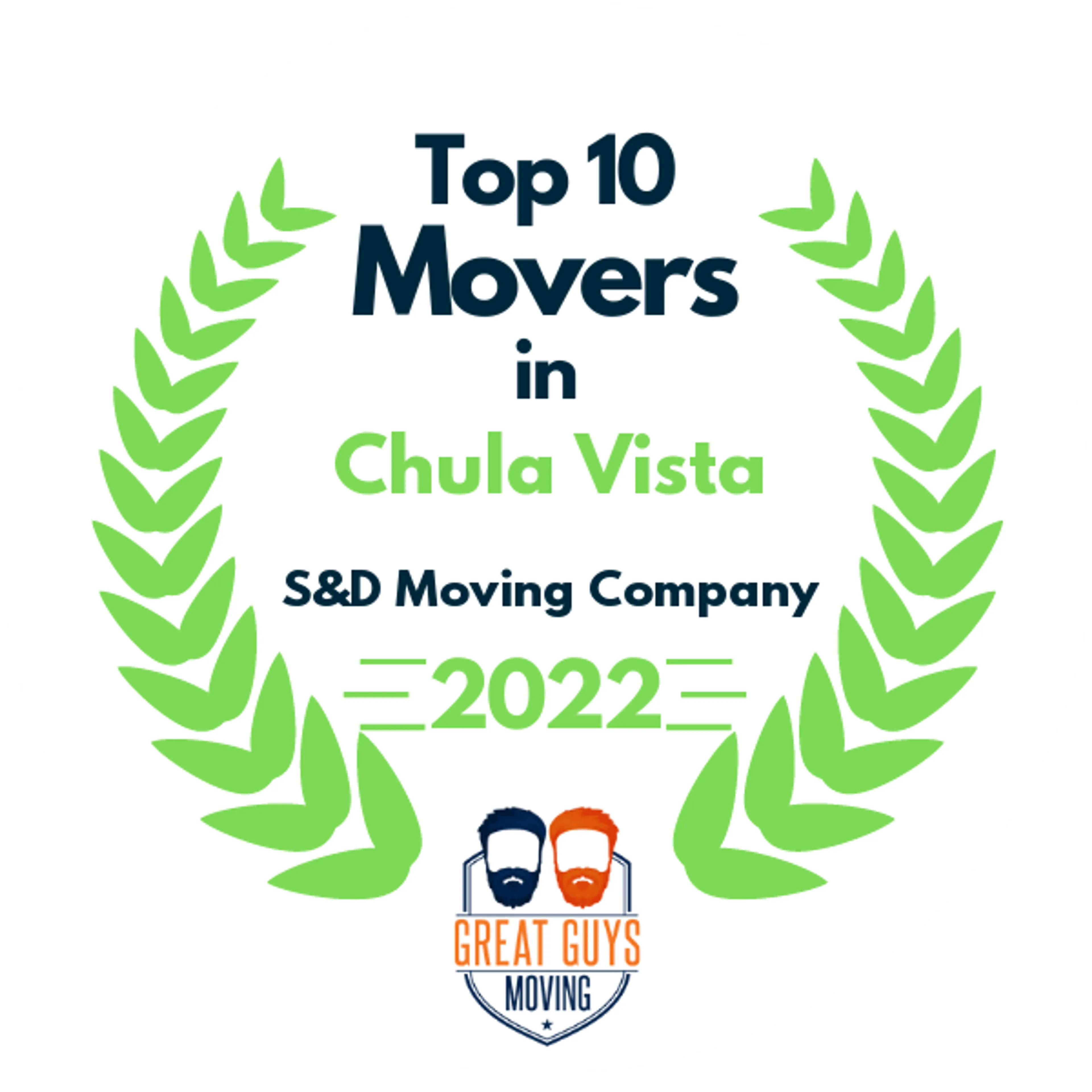 Top 10 Movers in Chula Vista, CA 2022 award