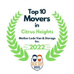 top 10 ranked movers in citrus heights 2022 mother lode van storage inc image