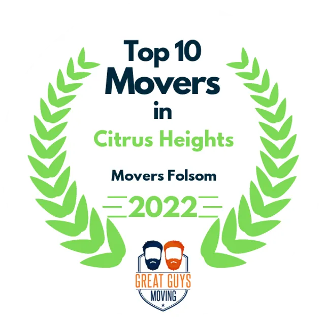 Top 10 Movers in Sacramento, CA 2022 award