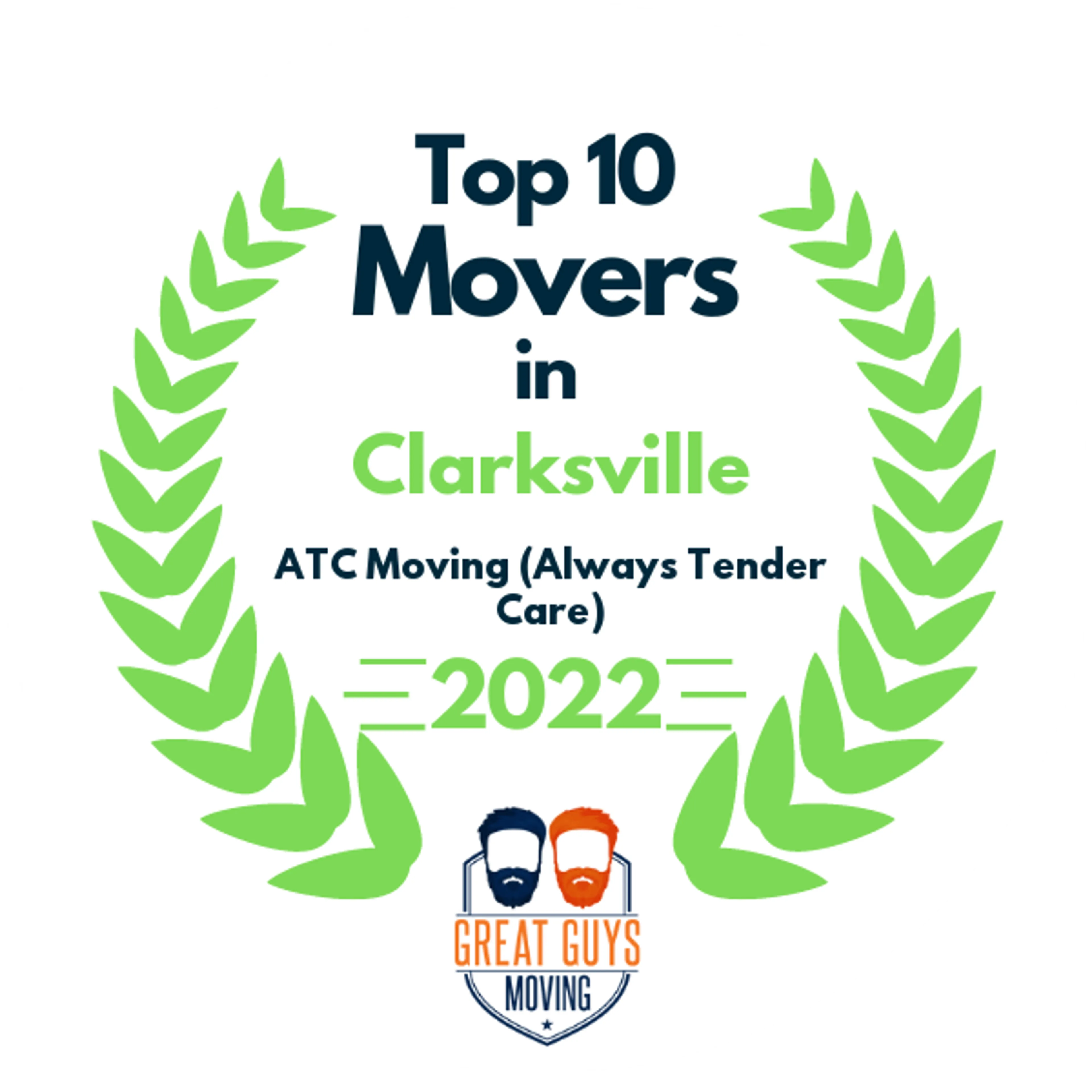 Top 10 Movers in Clarksville, TN 2022 award