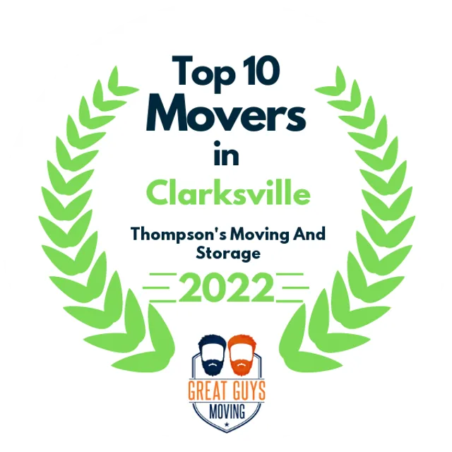 Top 10 Movers in Clarksville, TN 2022 award