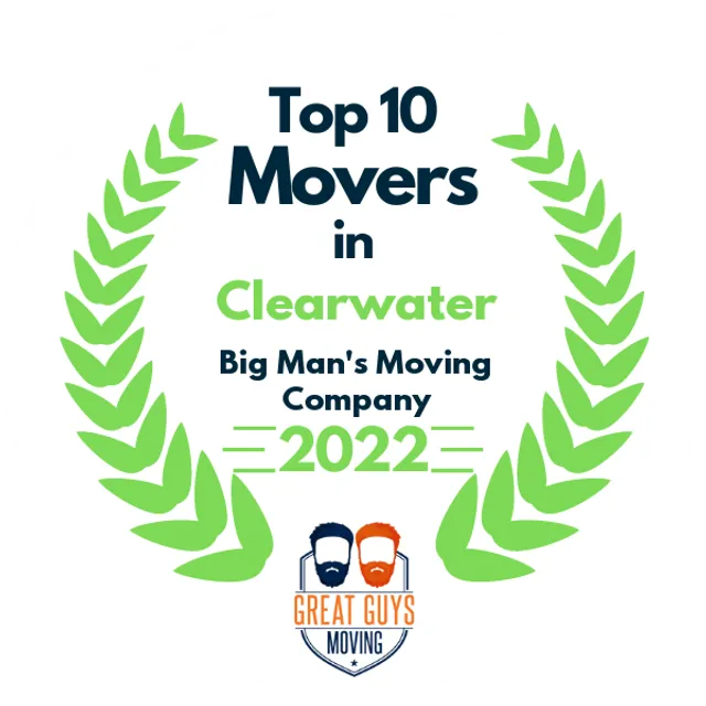 Top 10 Movers in Clearwater, FL 2022 award