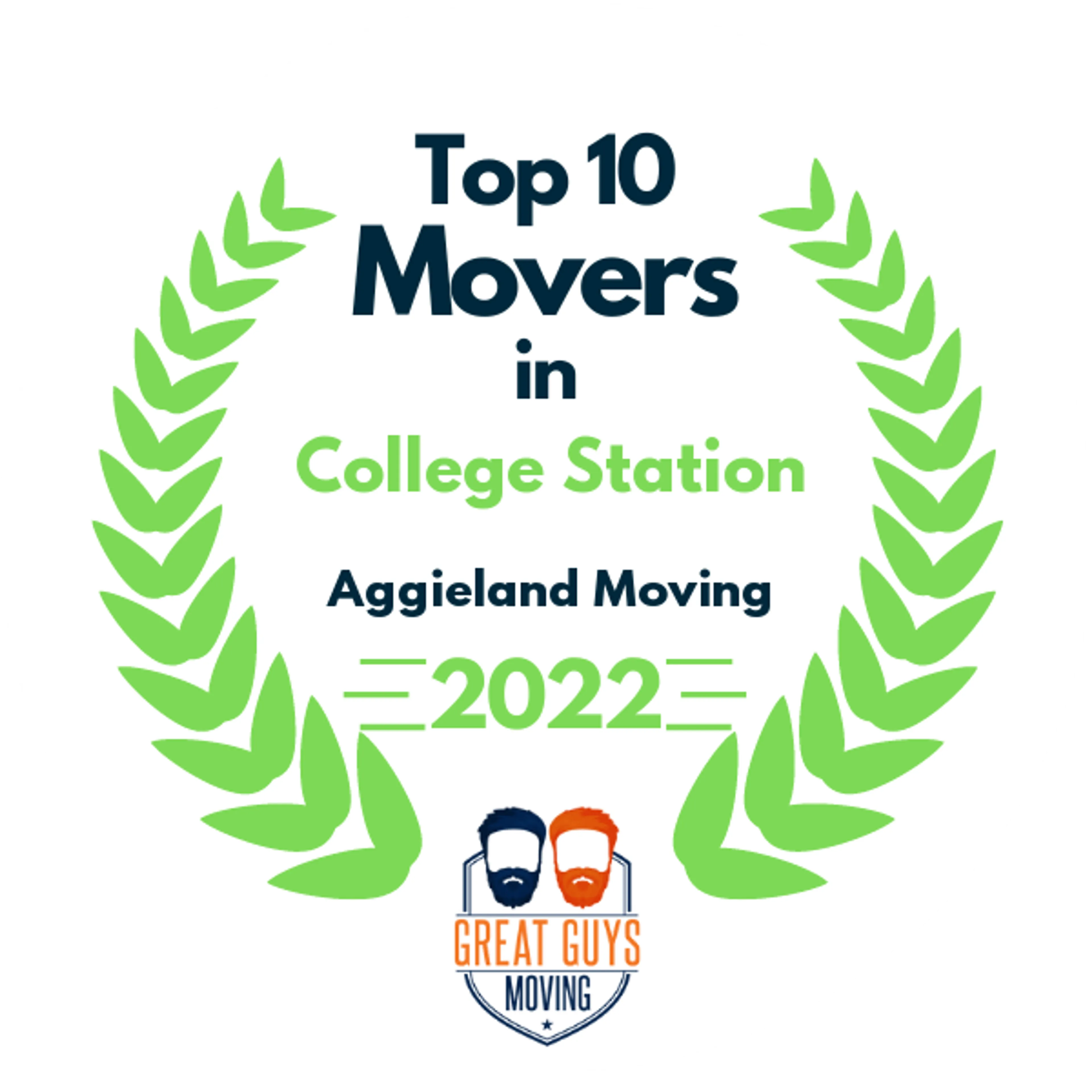 Top 10 Movers in College Station, TX 2022 award
