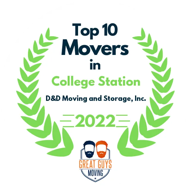 Top 10 Movers in College Station, TX 2022 award