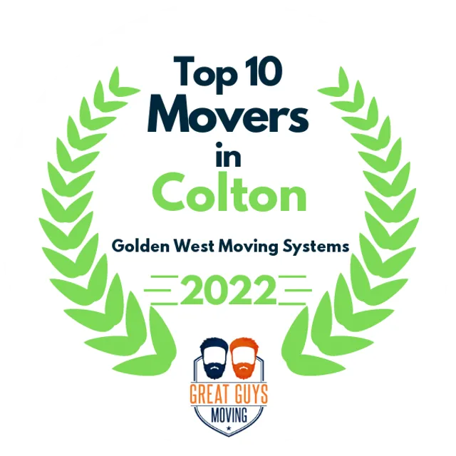 Top 10 Movers in Riverside, CA 2022 award