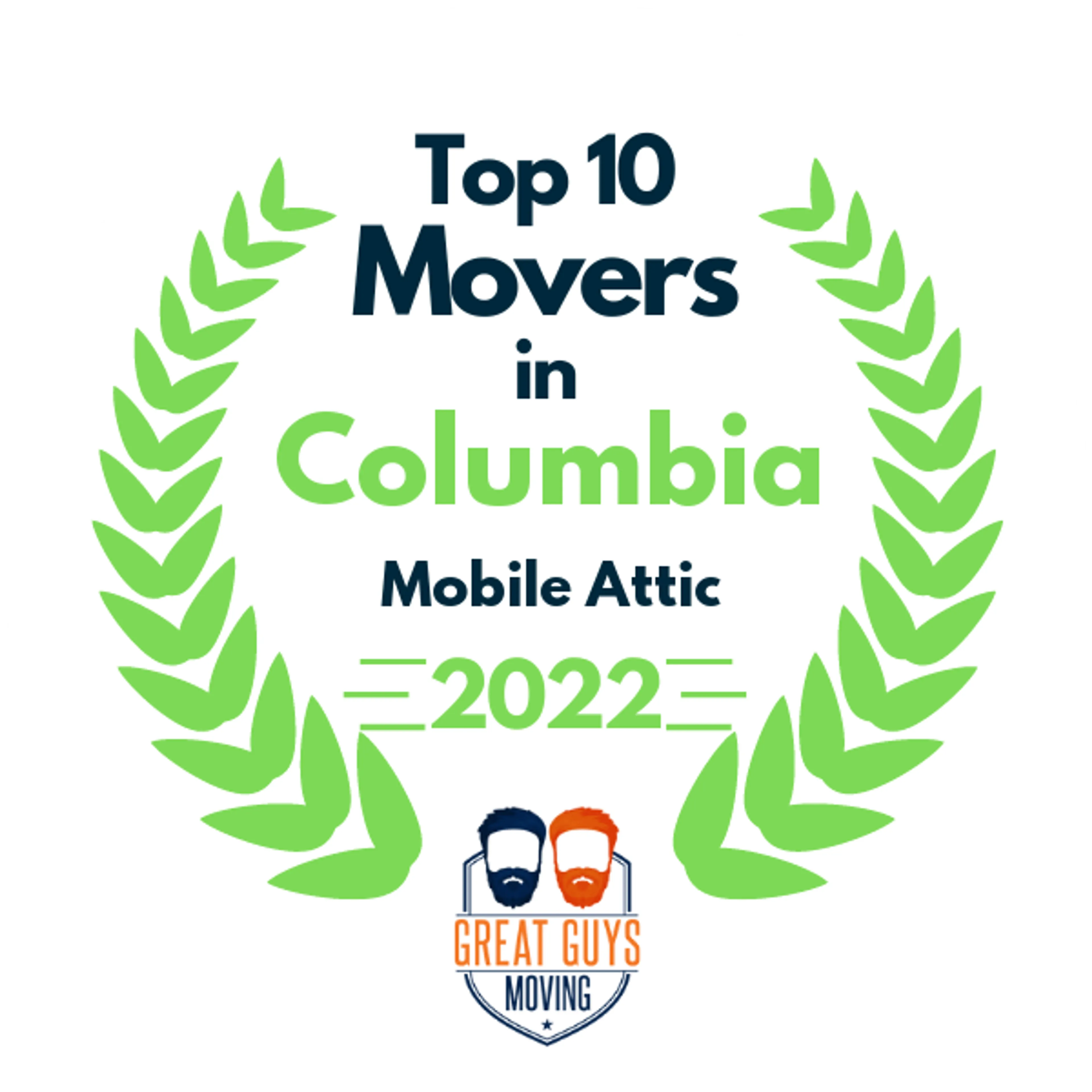 Top 10 Movers in Columbia, SC 2022 award