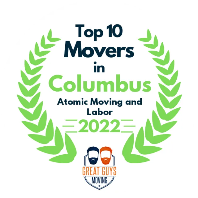 Top 10 Movers in Columbus, GA 2022 award