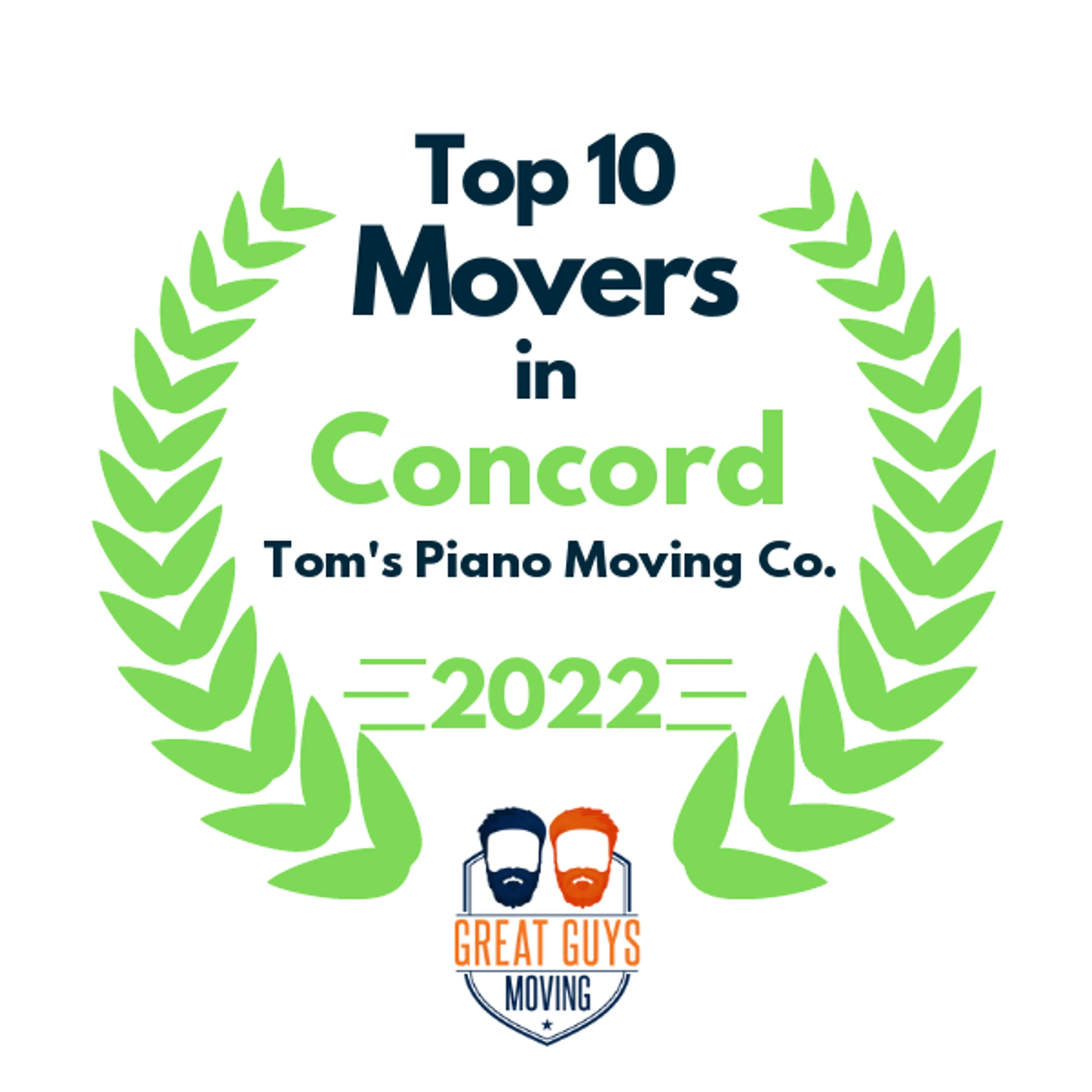 Top 10 Movers in Concord, CA 2022 award