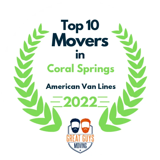 Top 10 Movers in Fort Lauderdale, FL 2022 award