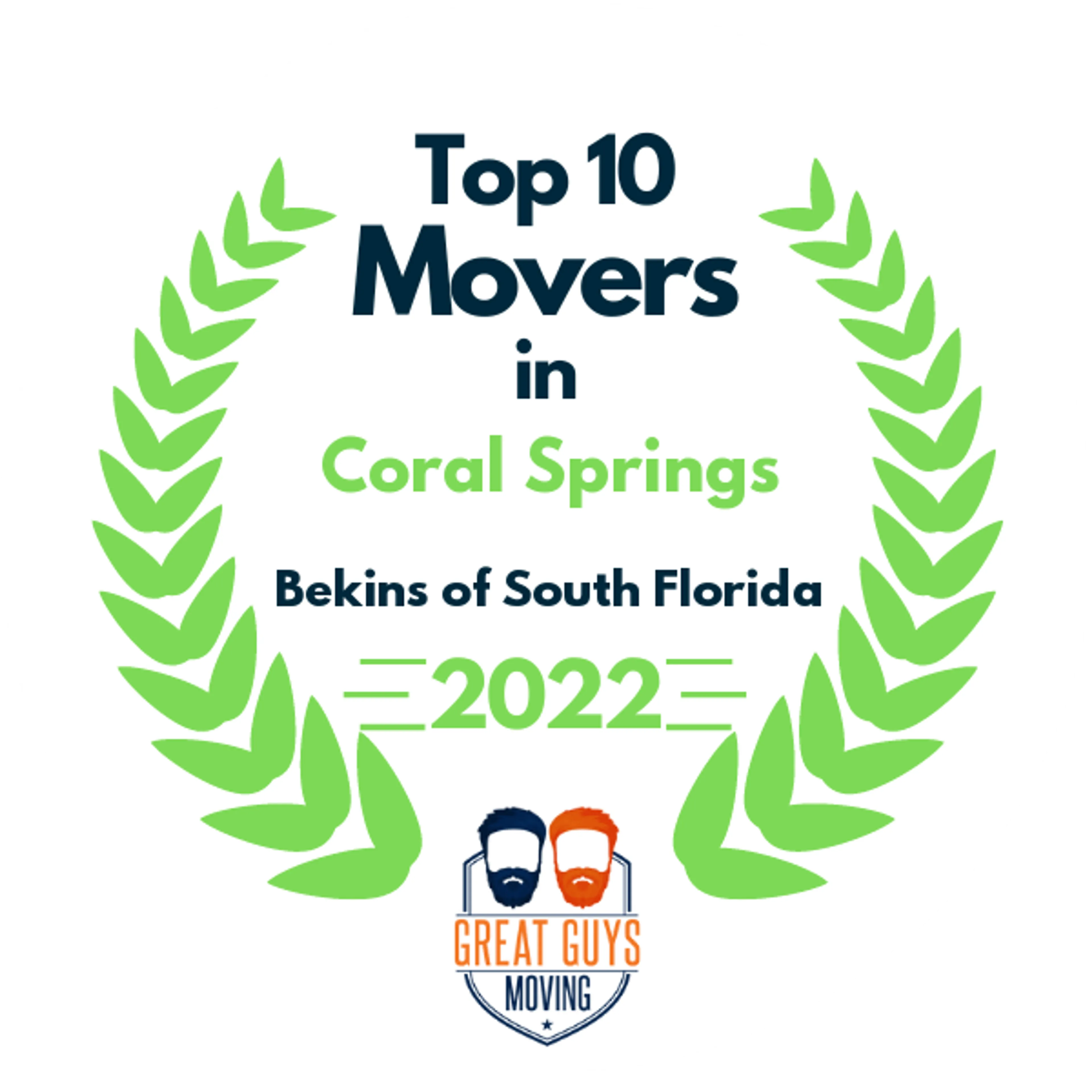 Top 10 Movers in Fort Lauderdale, FL 2022 award