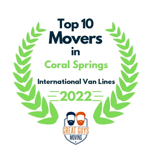 Top 10 Movers in Fort Lauderdale, FL 2022 award