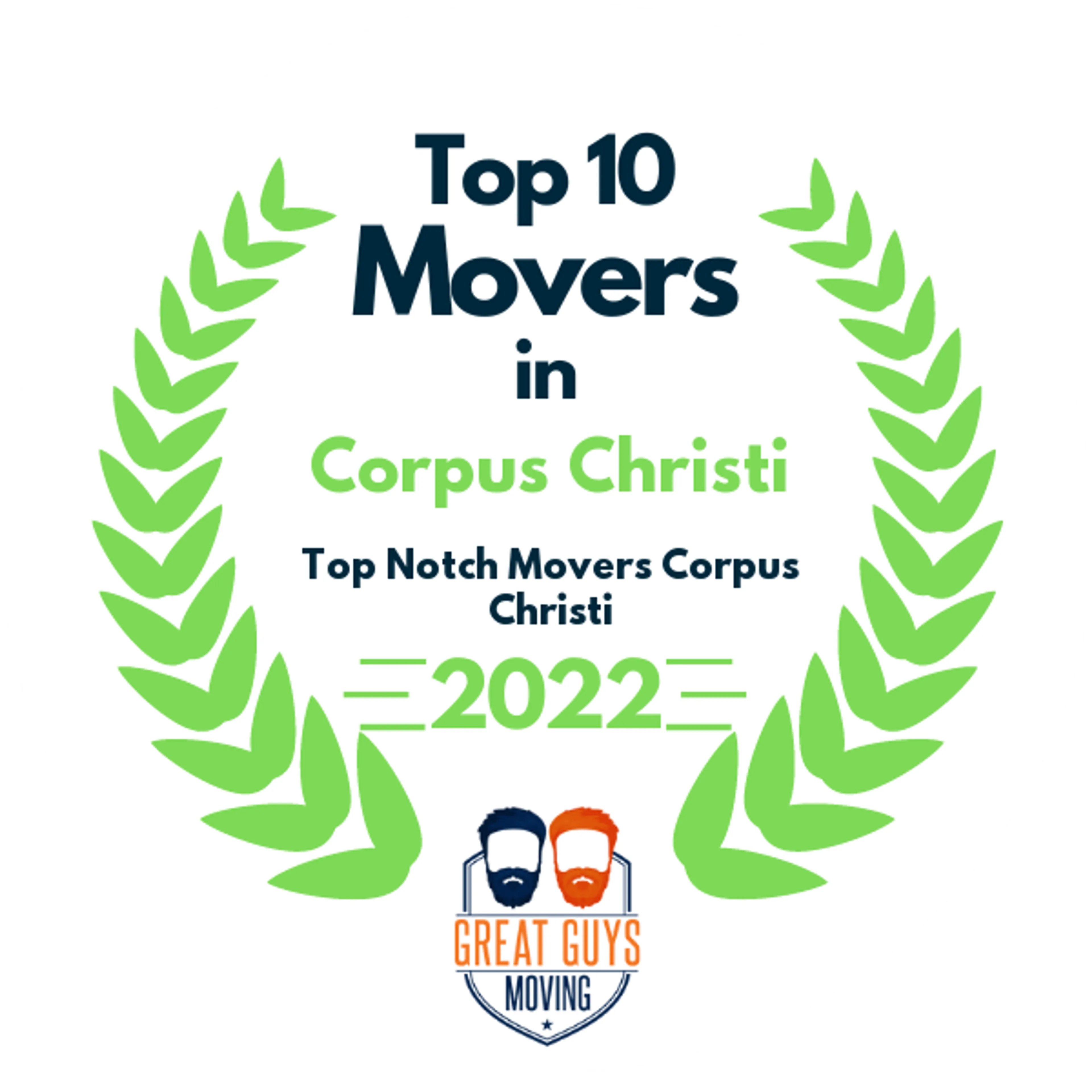 Top 10 Movers in Corpus Christi, TX 2022 award