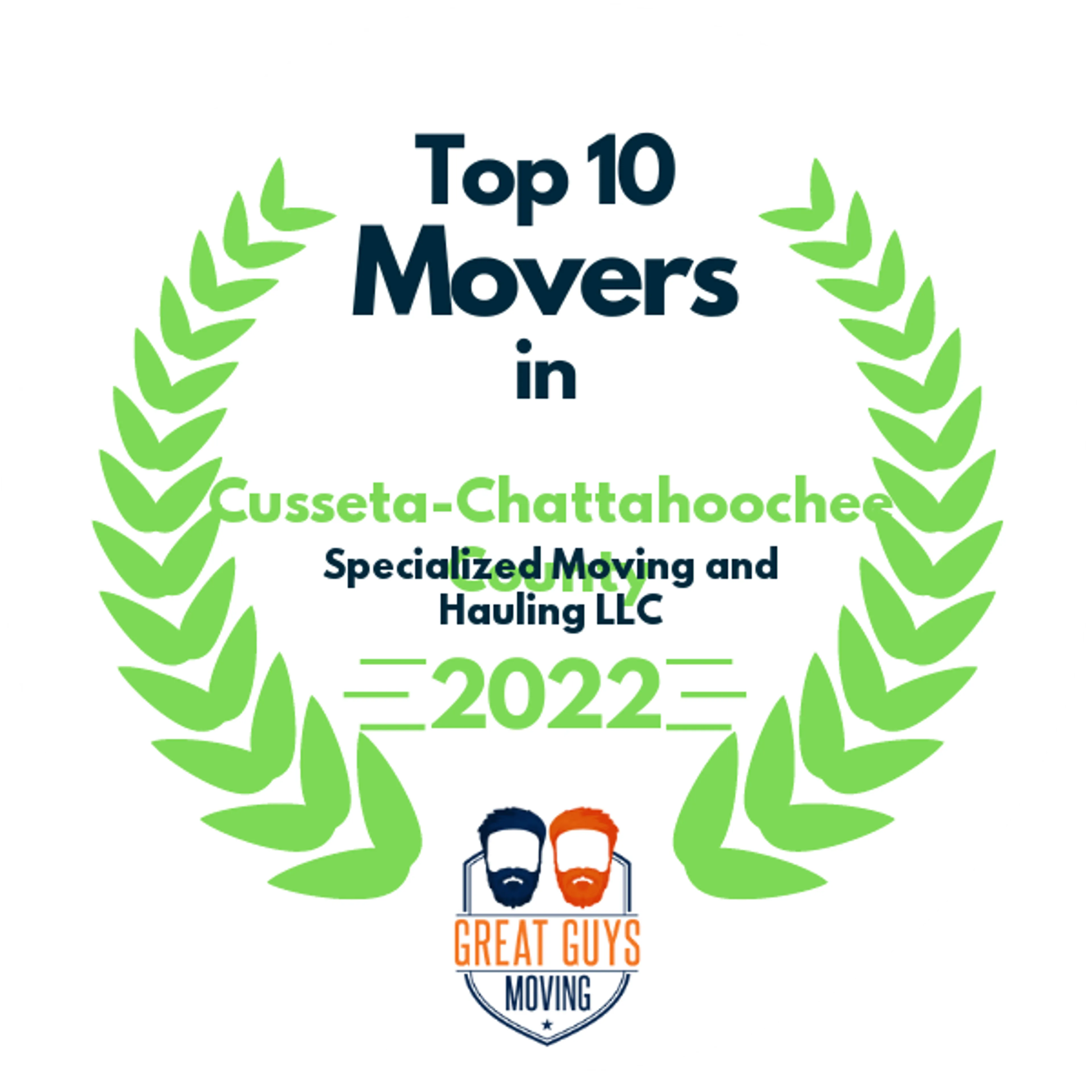 Top 10 Movers in Cusseta-Chattahoochee County, GA 2022 award