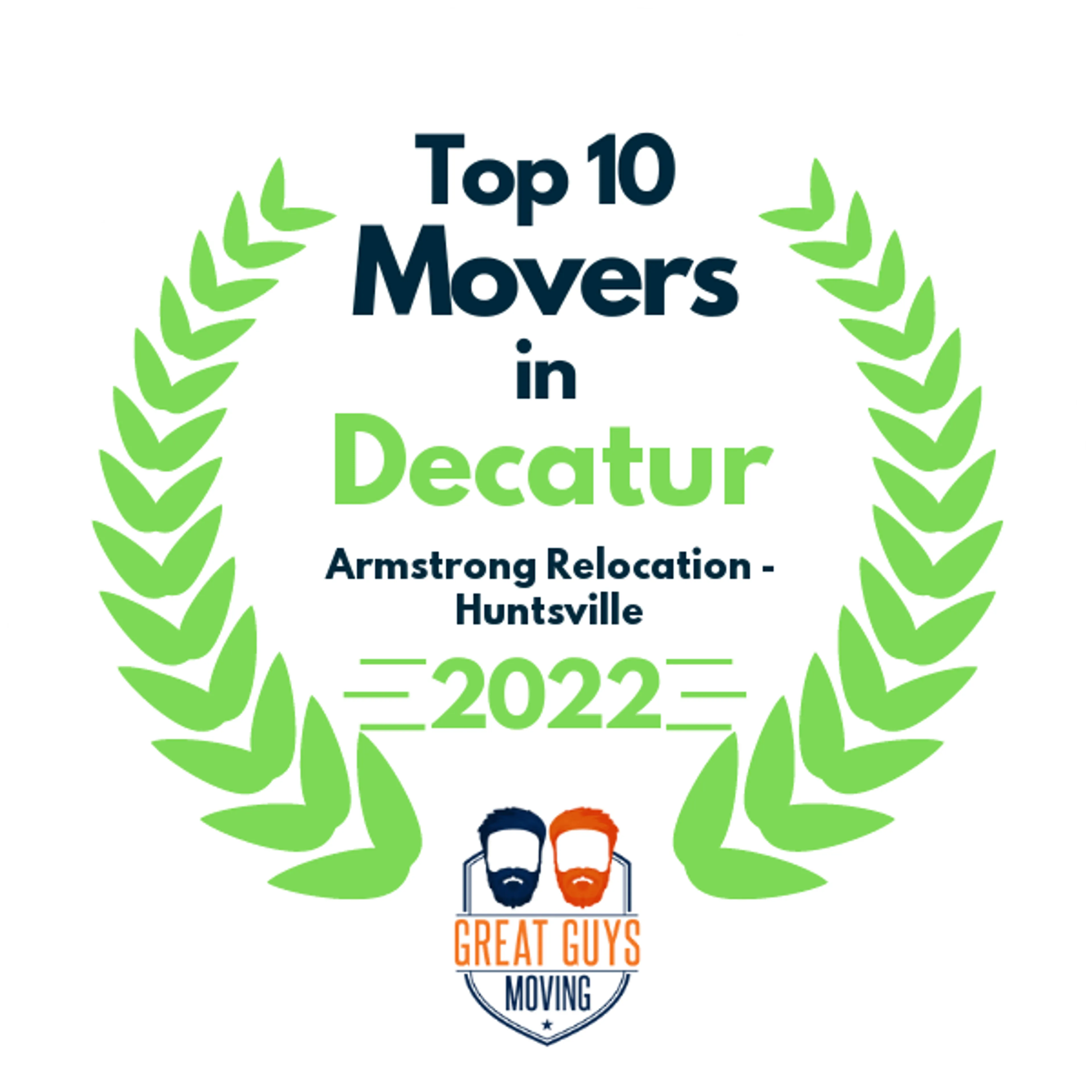 Top 10 Movers in Huntsville, AL 2022 award
