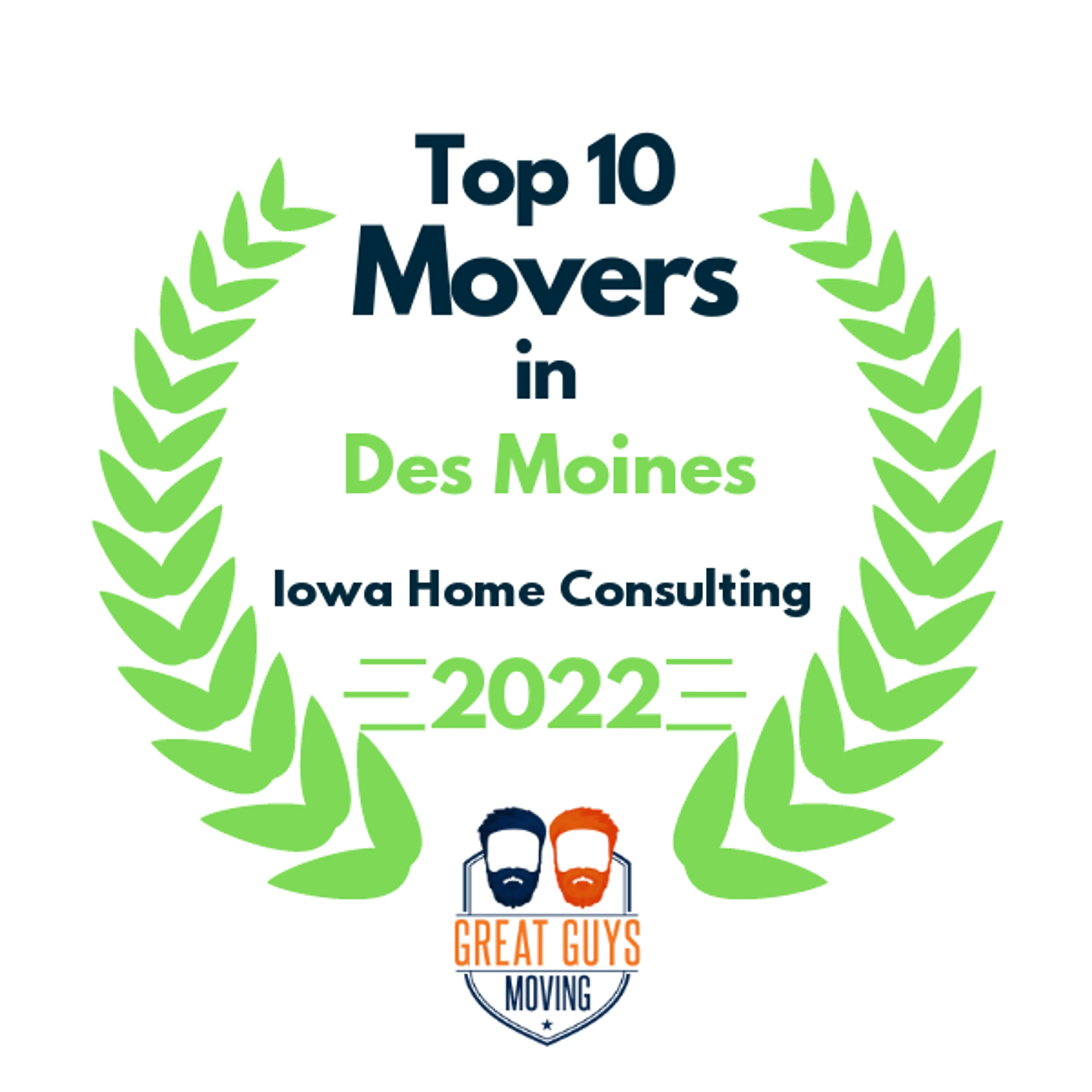 Top 10 Movers in Des Moines, IA 2022 award