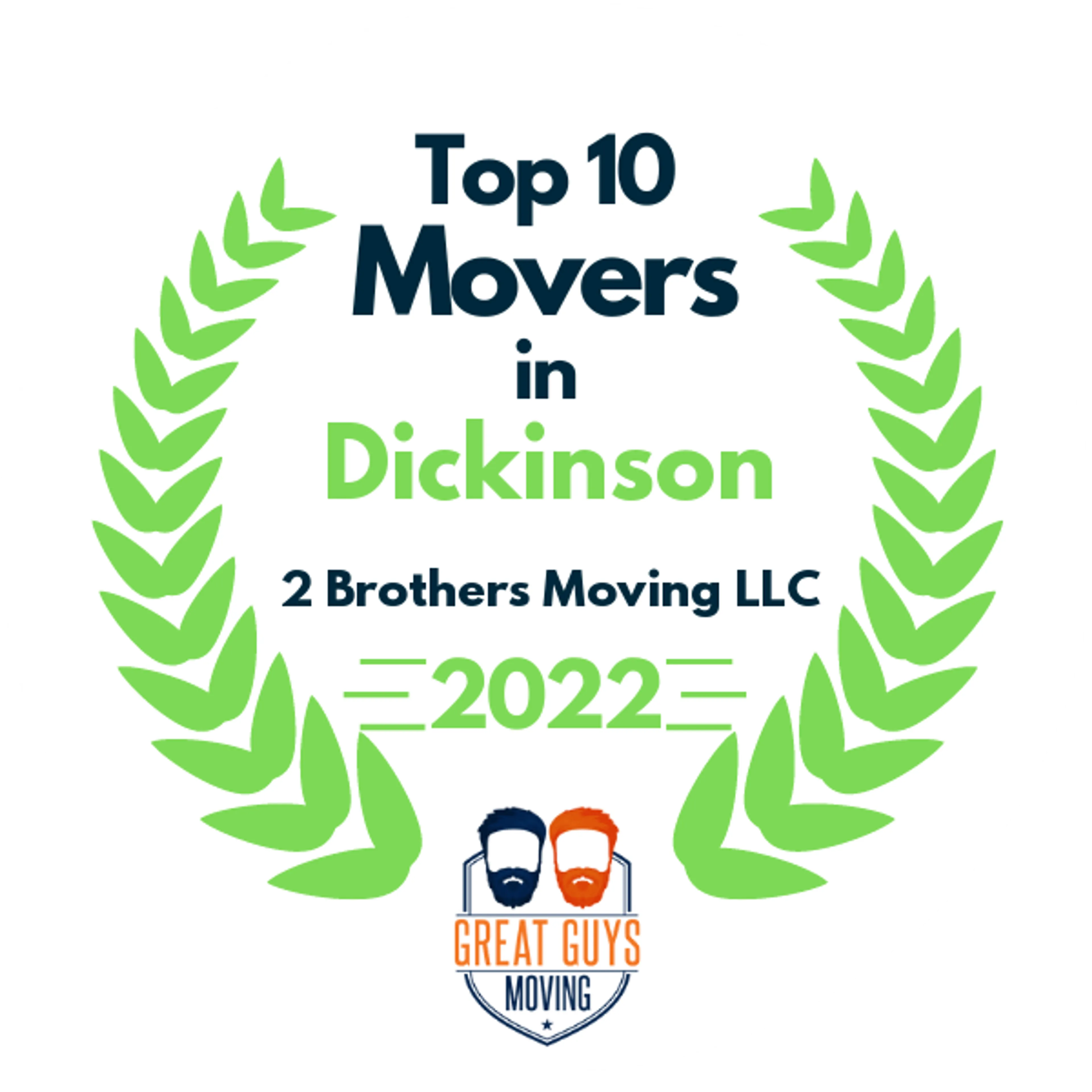 Top 10 Movers in Bismarck, ND 2022 award