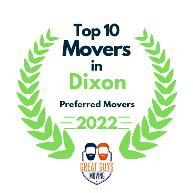 Top 10 Movers in Roseville, CA 2022 award