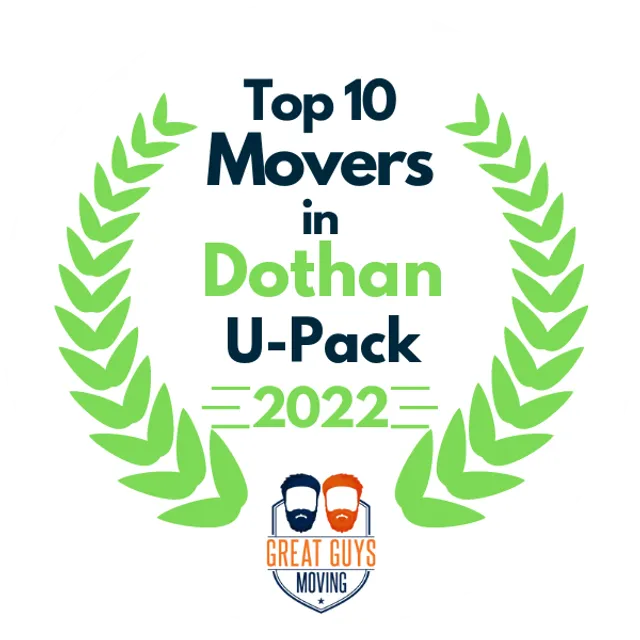 Top 10 Movers in Dothan, AL 2022 award