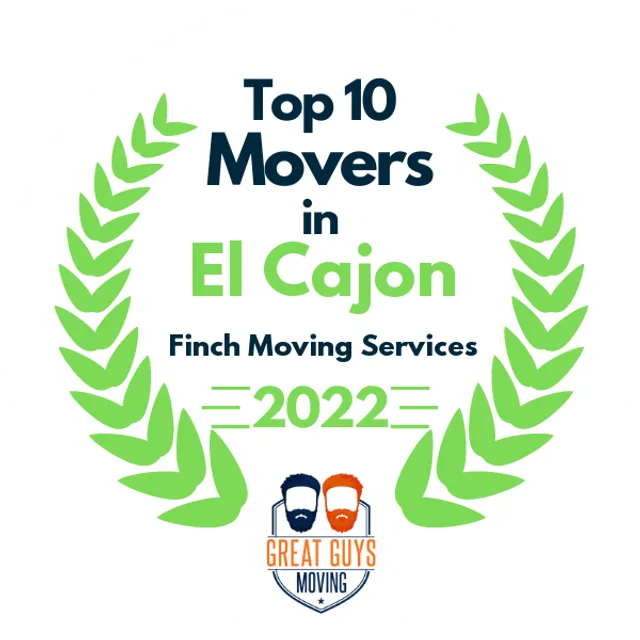 Top 10 Movers in El Cajon, CA 2022 award