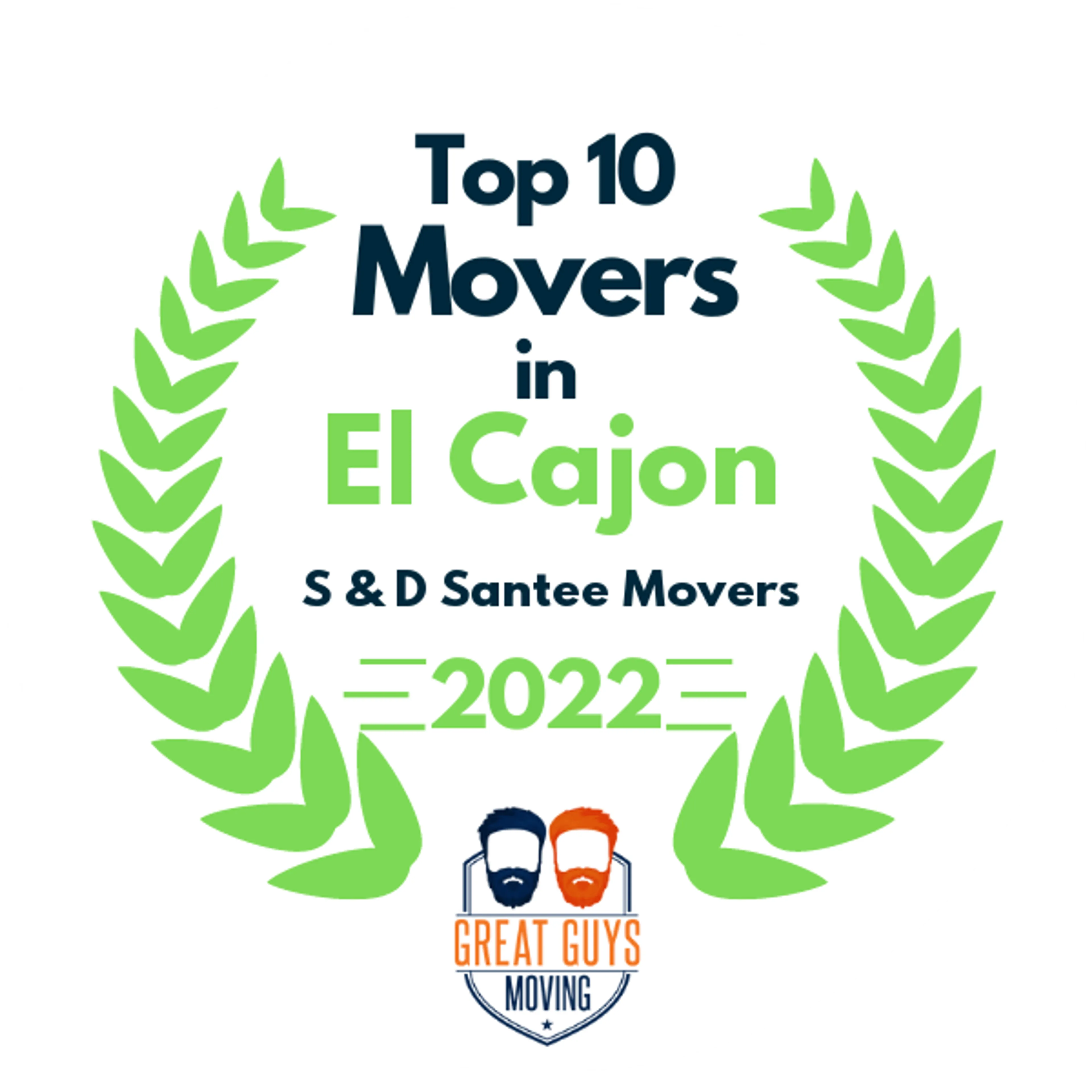 Top 10 Movers in El Cajon, CA 2022 award