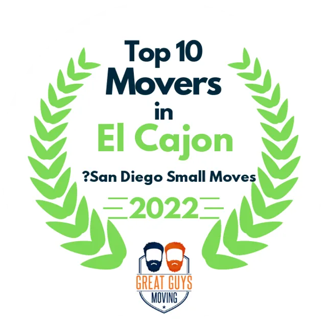 Top 10 Movers in San Diego, CA 2022 award