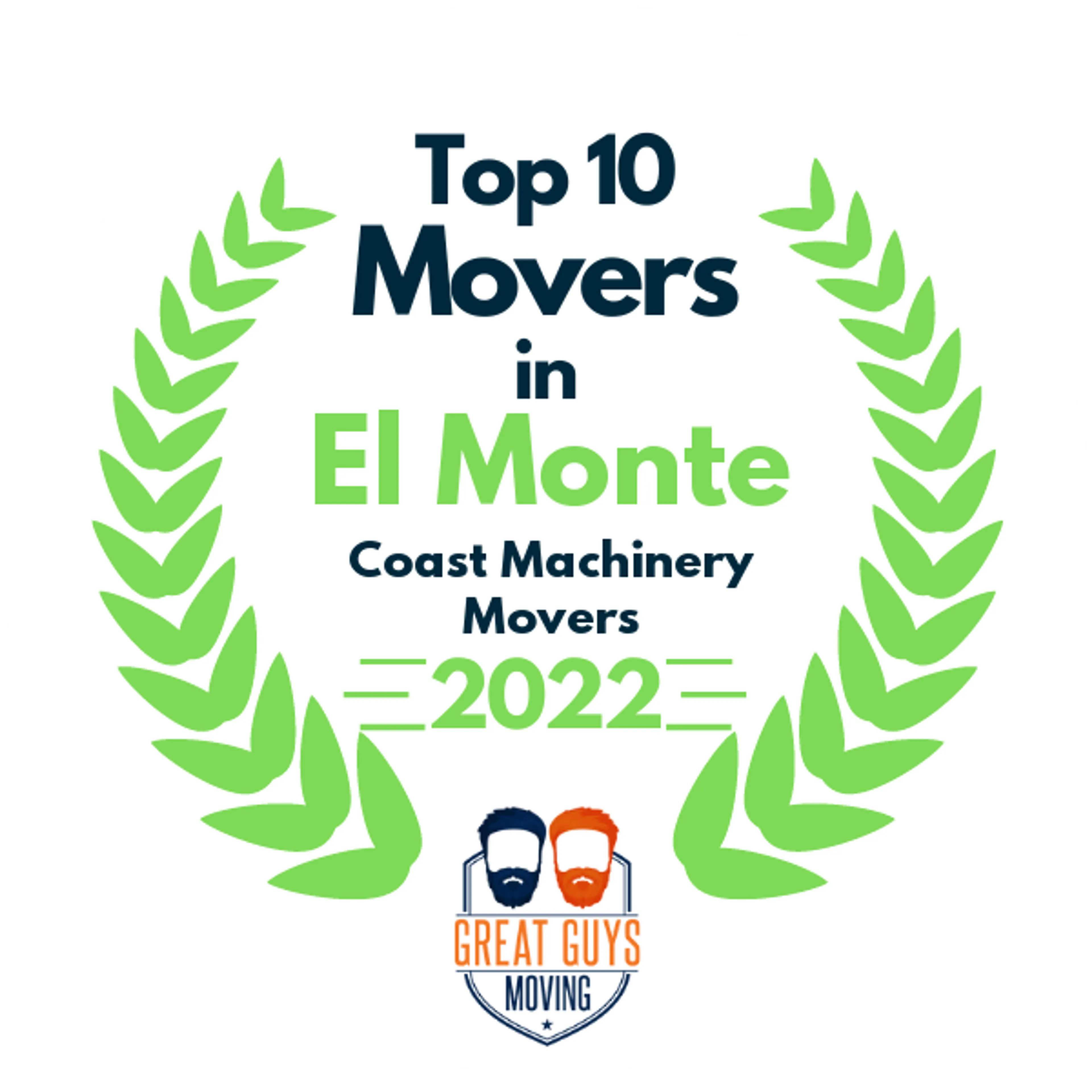 Top 10 Movers in El Monte, CA 2022 award