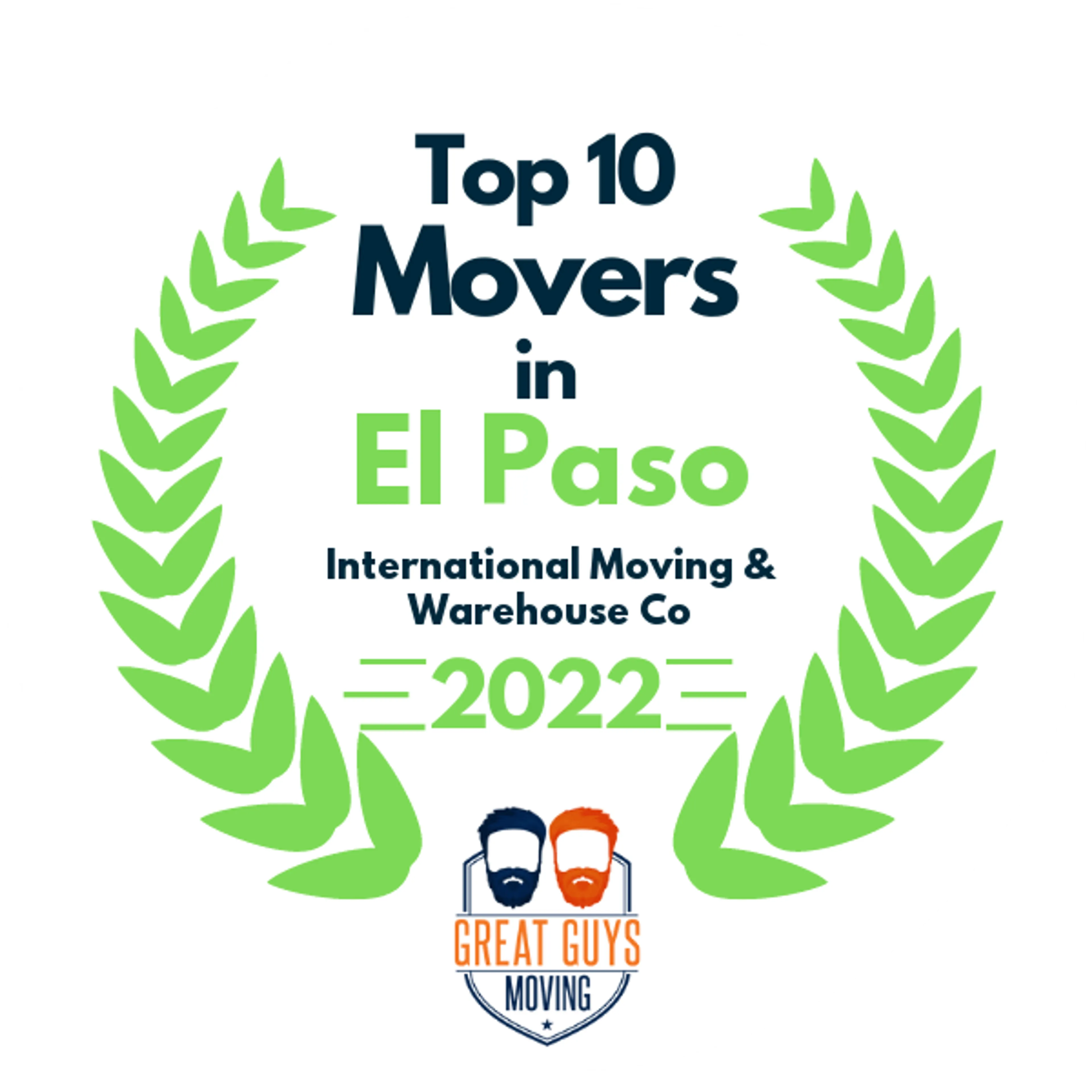 Top 10 Movers in El Paso, TX 2022 award