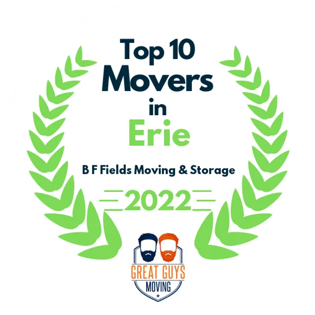 Top 10 Movers in Erie, PA 2022 award