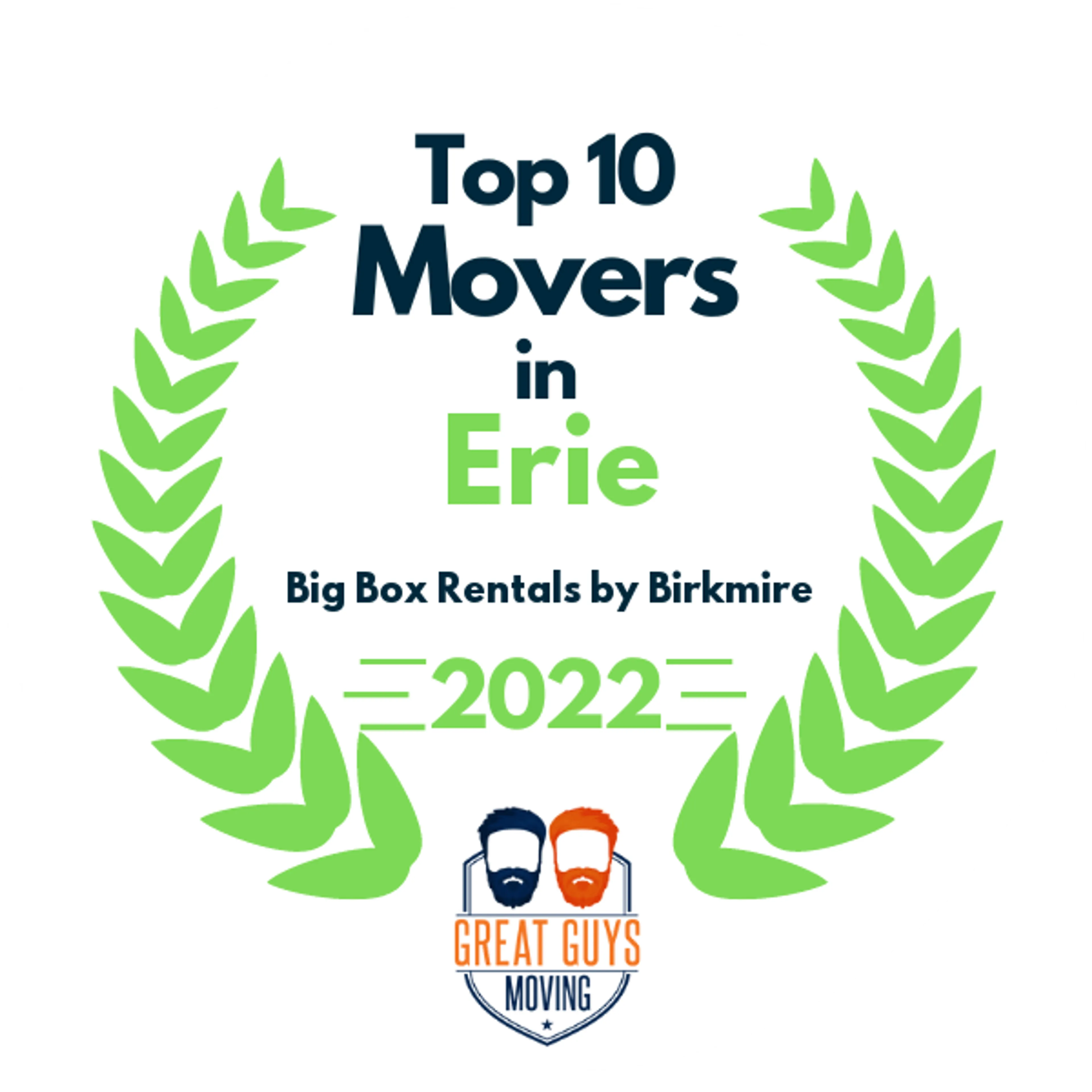 Top 10 Movers in Erie, PA 2022 award