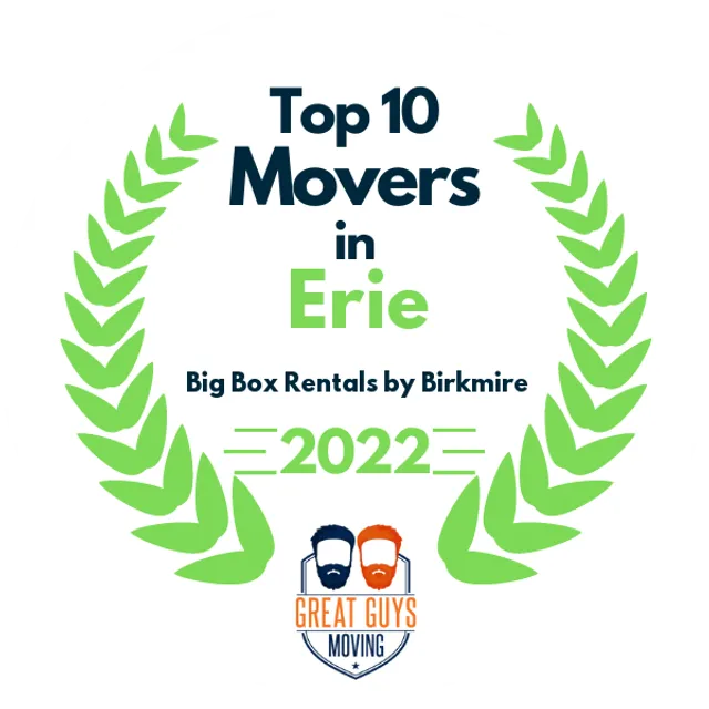 Top 10 Movers in Erie, PA 2022 award