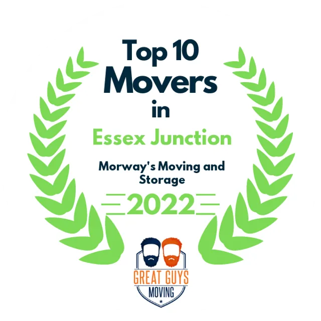 Top 10 Movers in Burlington, VT 2022 award