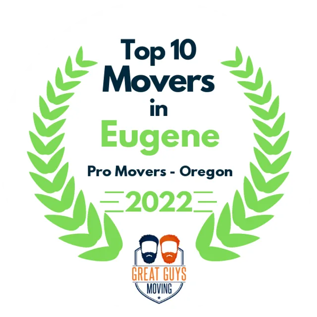 Top 10 Movers in Eugene, OR 2022 award