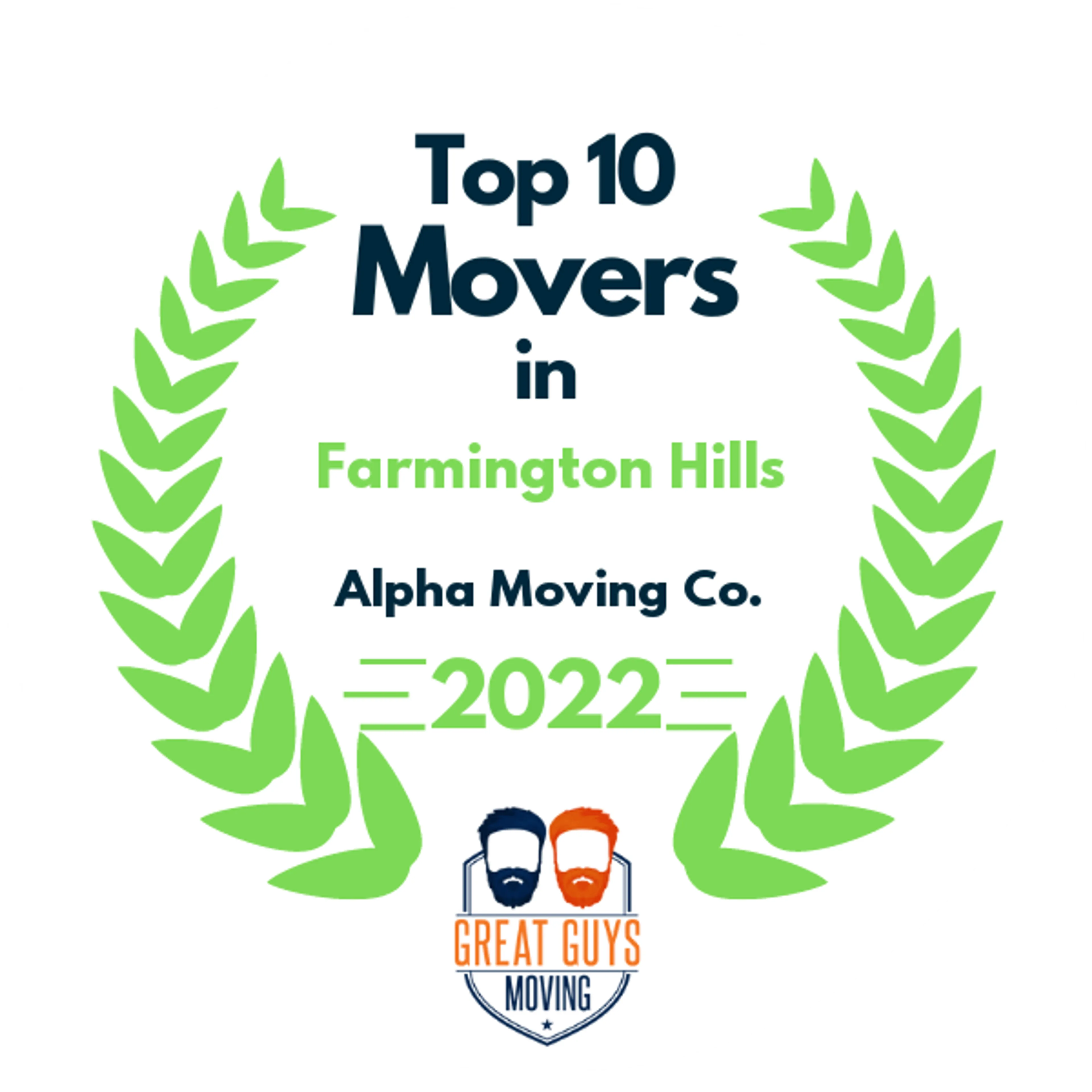 Top 10 Movers in Warren, MI 2022 award