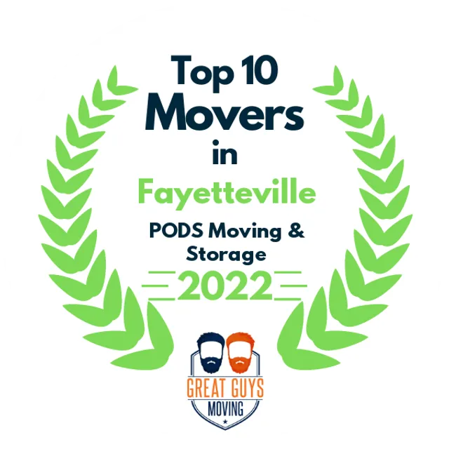 Top 10 Movers in Fayetteville, NC 2022 award