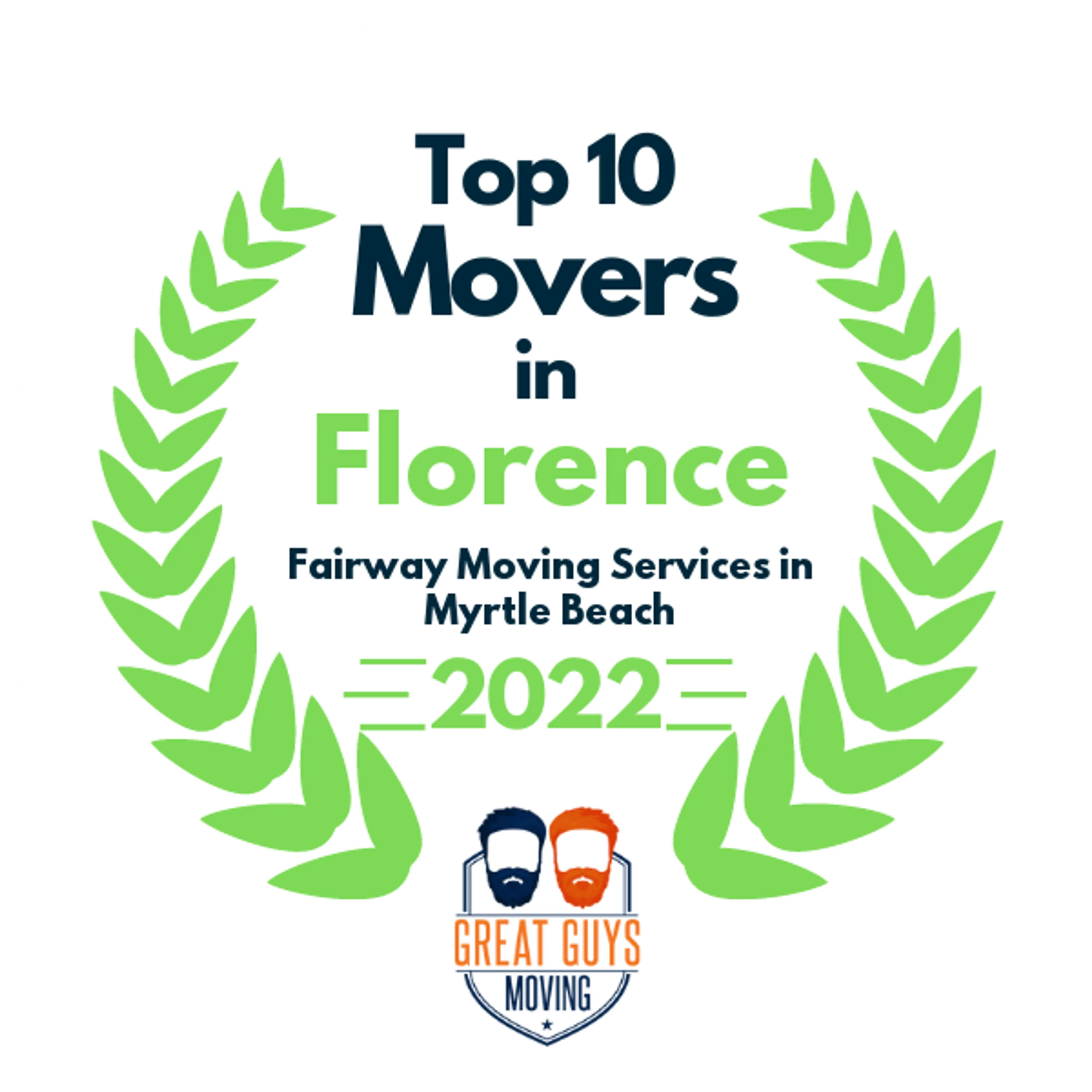 Top 10 Movers in Charleston, SC 2022 award