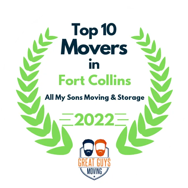 Top 10 Movers in Fort Collins, CO 2022 award