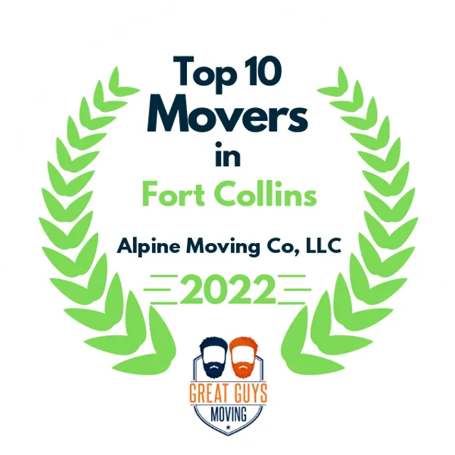 Top 10 Movers in Fort Collins, CO 2022 award