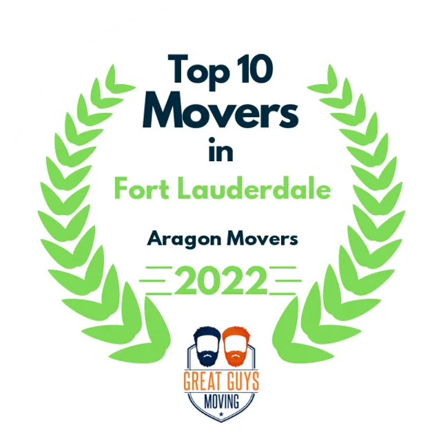 Top 10 Movers in Fort Lauderdale, FL 2022 award