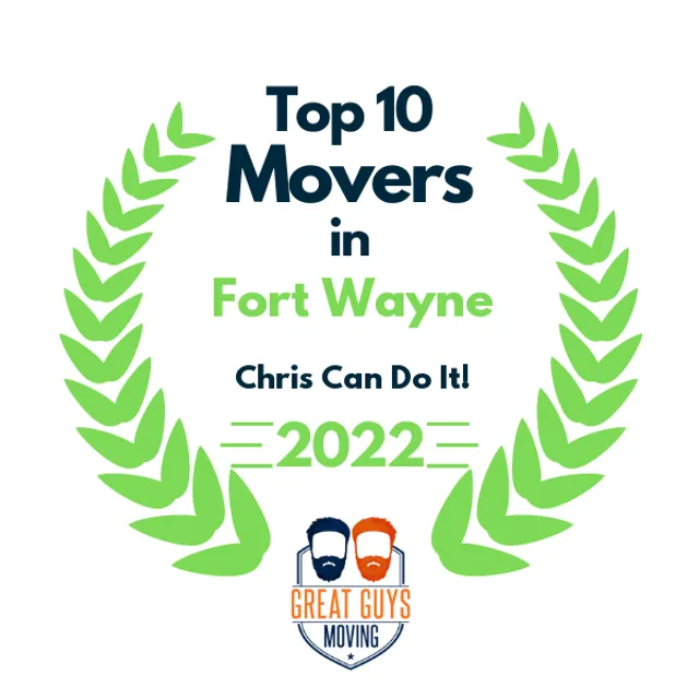 Top 10 Movers in Fort Wayne, IN 2022 award