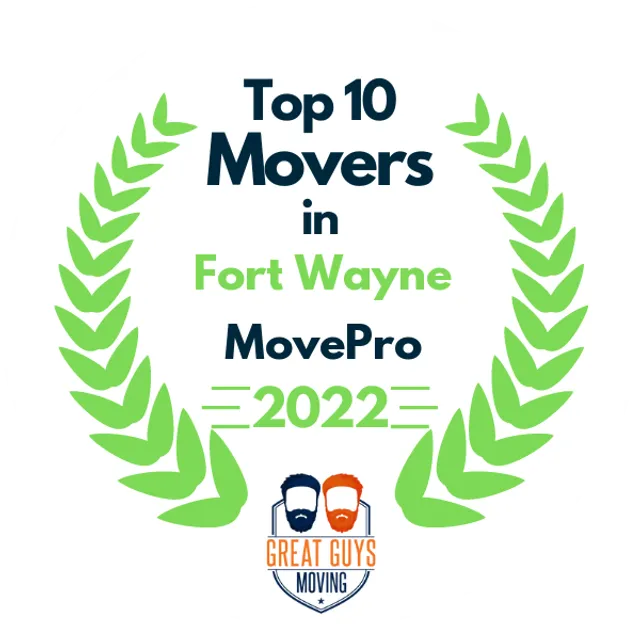 Top 10 Movers in Fort Wayne, IN 2022 award