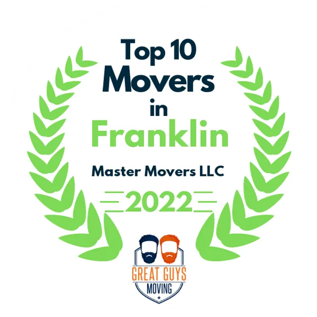 Top 10 Movers in Nashville, TN 2022 award