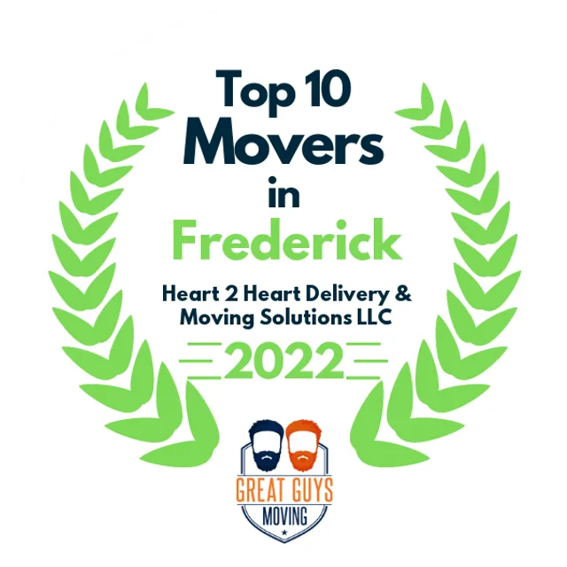 Top 10 Movers in Frederick, MD 2022 award