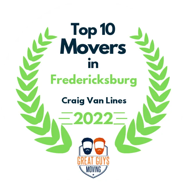 Top 10 Movers in Leesburg, VA 2022 award