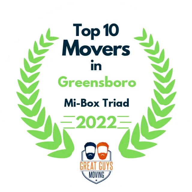 Top 10 Movers in Greensboro, NC 2022 award