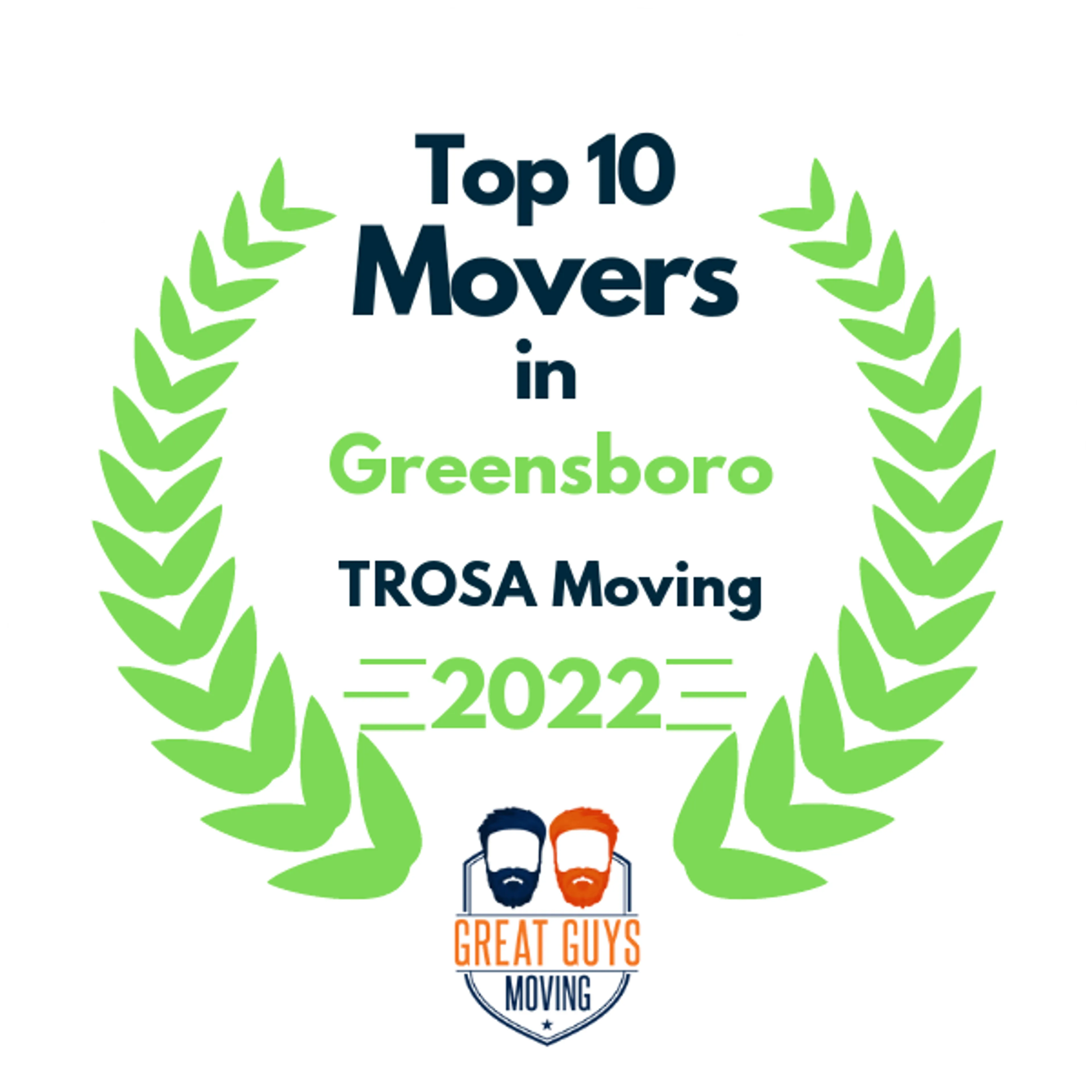 Top 10 Movers in Raleigh, NC 2022 award