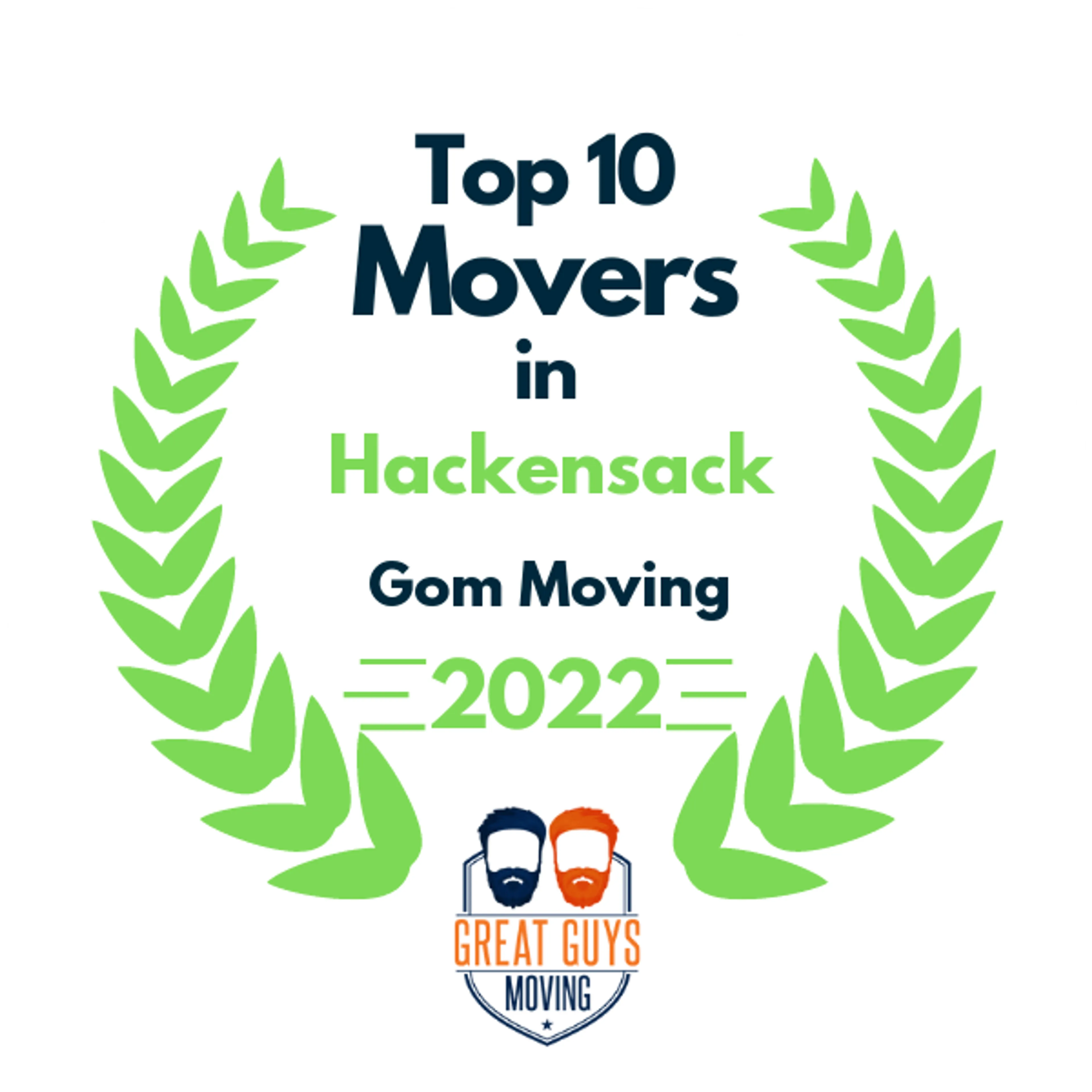 Top 10 Movers in West New York, NJ 2022 award