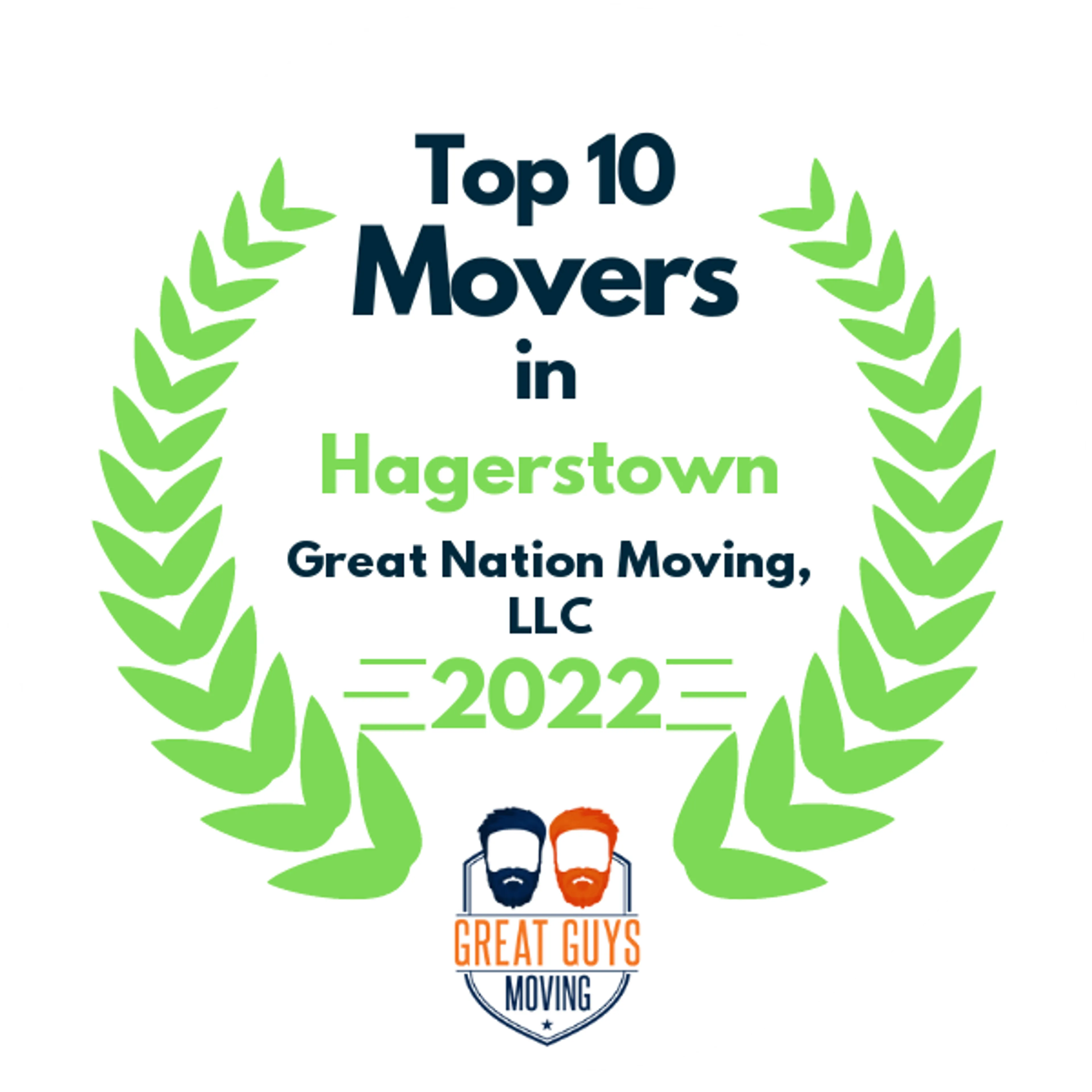 Top 10 Movers in Frederick, MD 2022 award