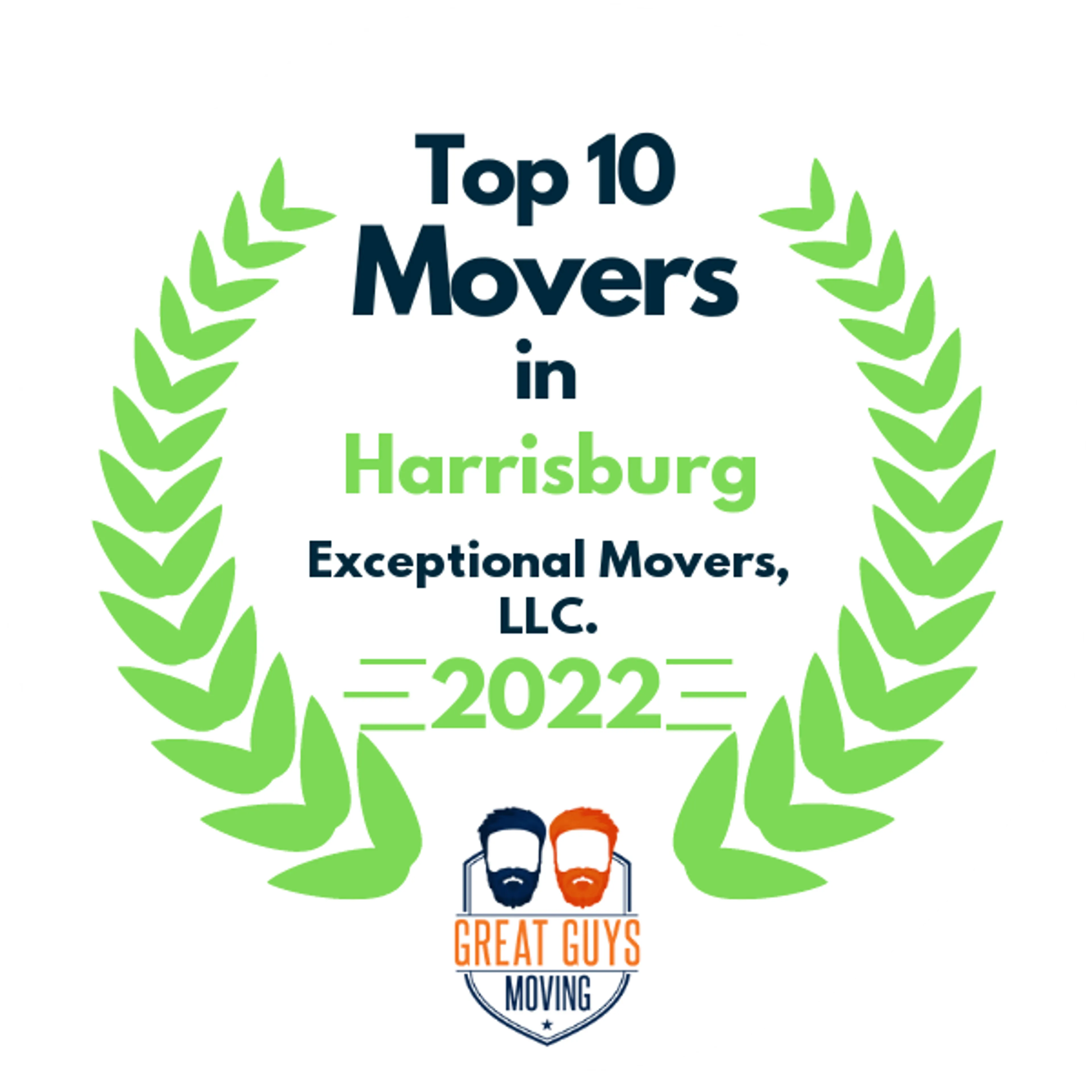 Top 10 Movers in Harrisburg, PA 2022 award