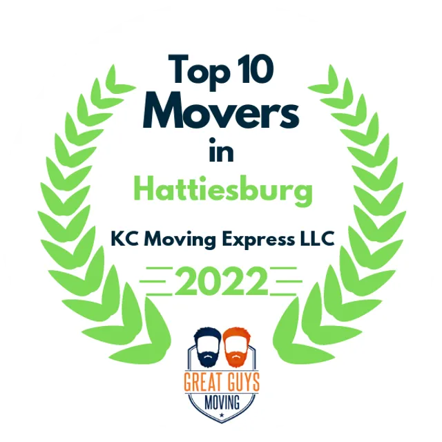 Top 10 Movers in Hattiesburg, MS 2022 award